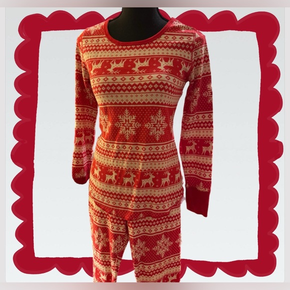 Old navy Red and White Patterned pajama set size s - Picture 13 of 16